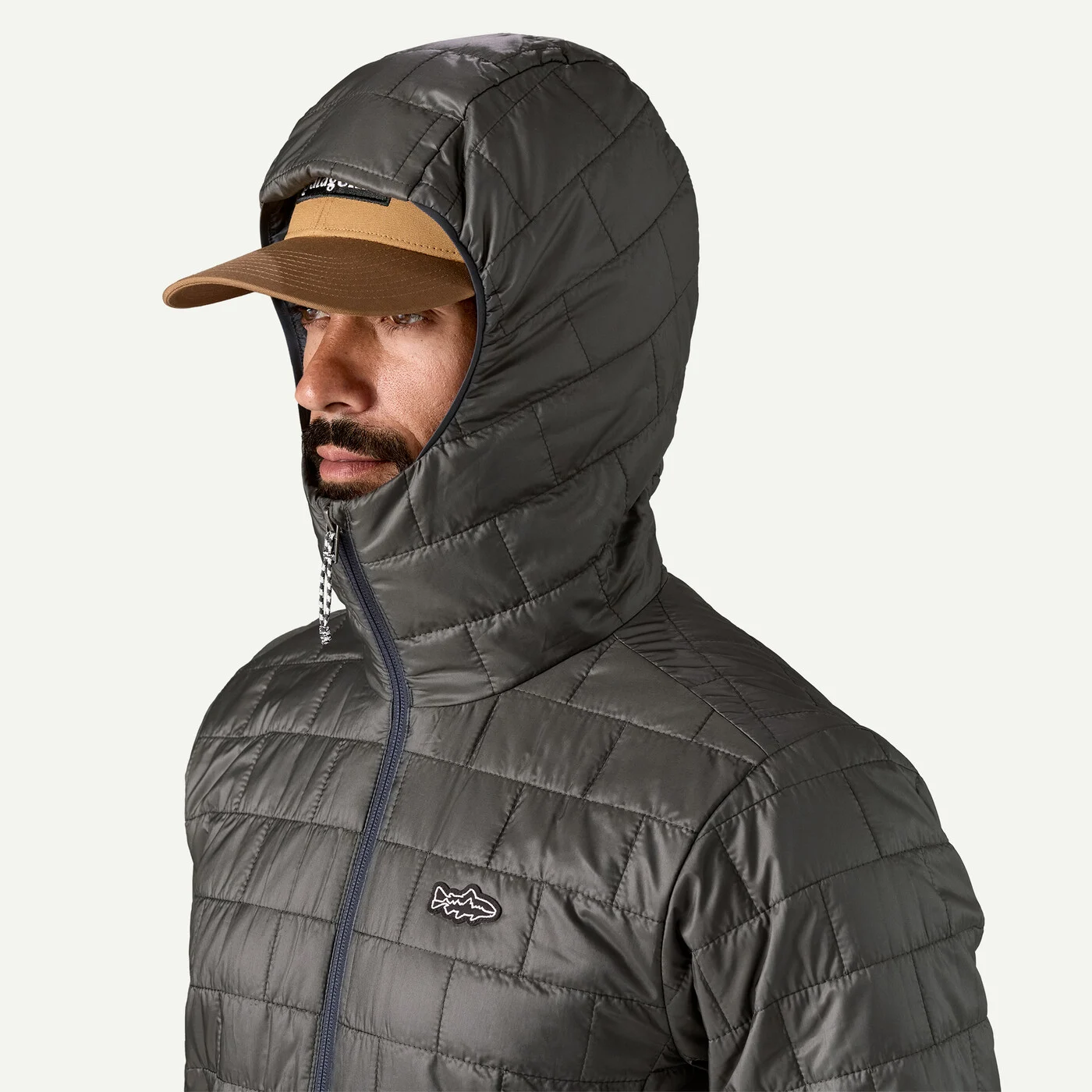Patagonia  Nano Puff Fitz Roy Trout Hoody - Forge Grey - 5