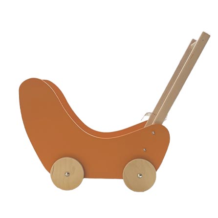Dockvagn i trä från Hess - orange