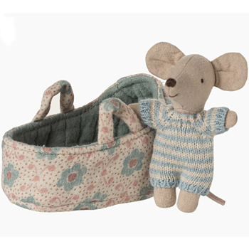 MAILEG BABY MOUSE IN BABYLIFT