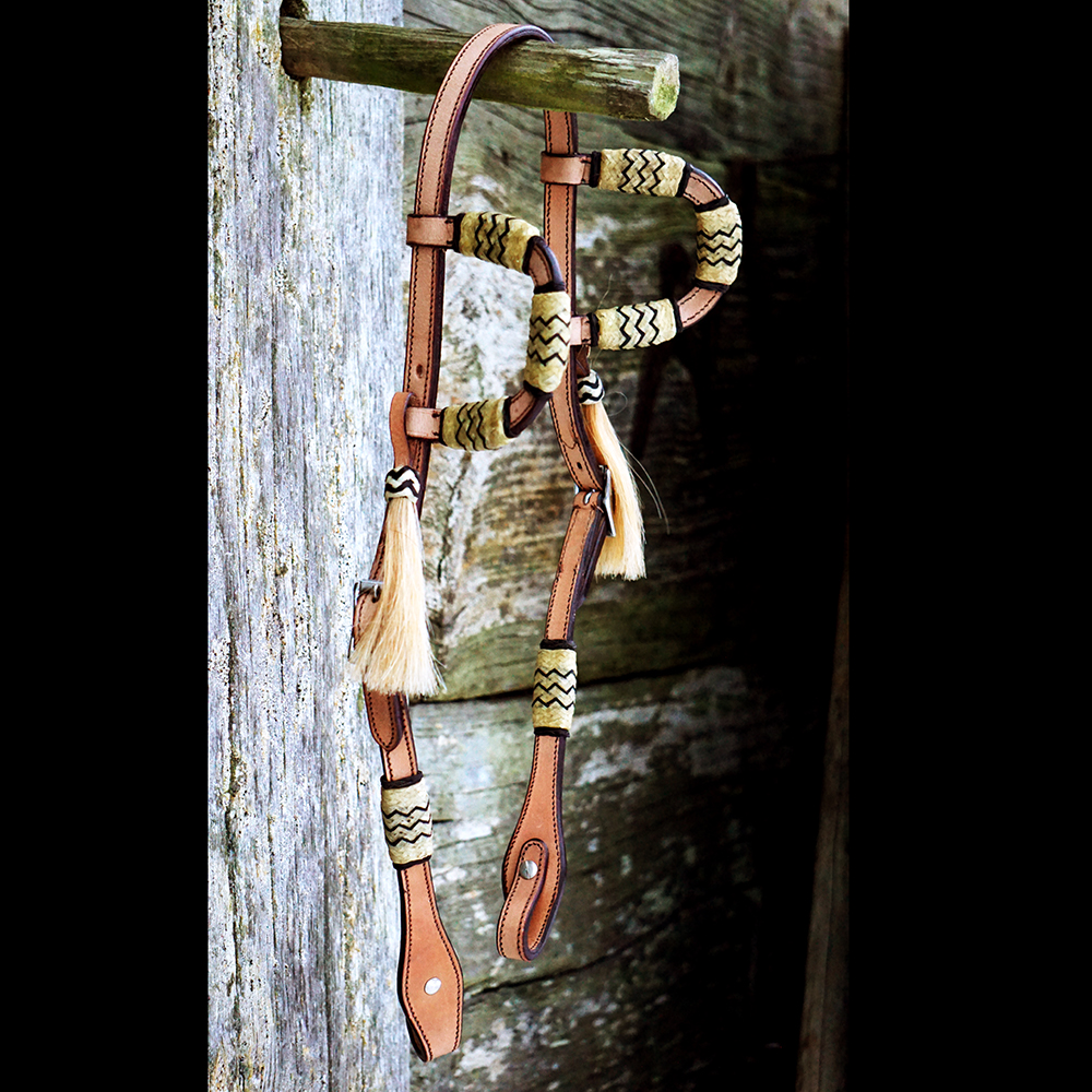 Double Ear Rawhide huvudlag F.R.A.®, natur
