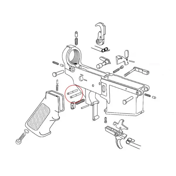 Eemann Tech Trigger and Hammer Pin for AR-15 4