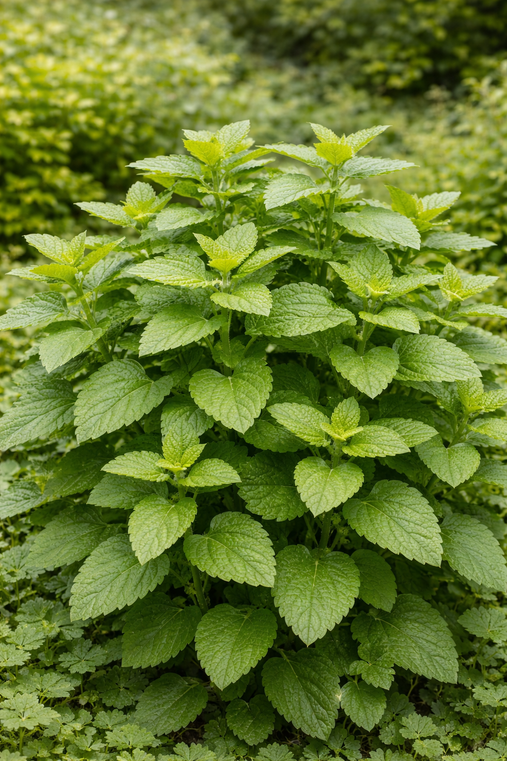 8880  Melissa officinalis  I  Svenskt namn  : Citronmeliss  I  Krukstorlek   : 11c  I  Förväntad Höjd  :  40 cm  I  Blomningstid :  ..... - 2