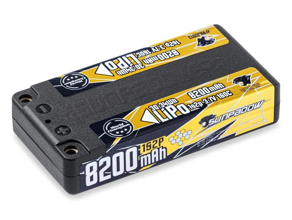 SUNPADOW Li-Po Batteri 1S 3,7V 8200mAh 160C Shorty ULCG