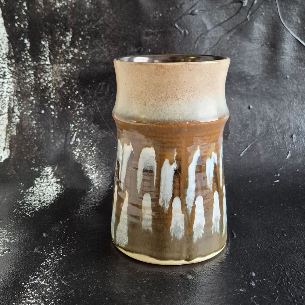 vintage VAS med mönstrad glasyr, trol tysk, h 15 cm - 2