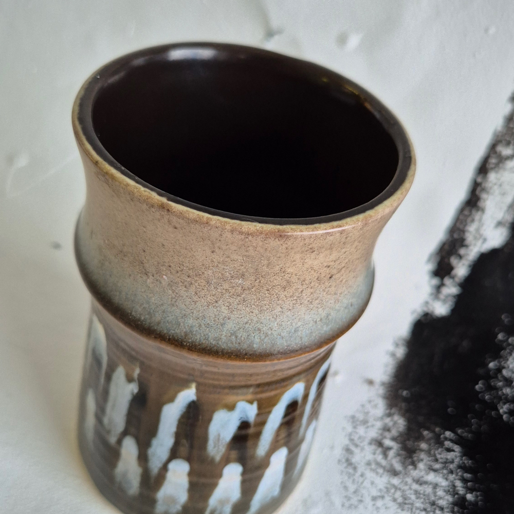 vintage VAS med mönstrad glasyr, trol tysk, h 15 cm - 4