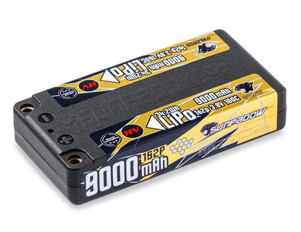 SUNPADOW Li-Po Batteri 1S 3,8V 9000mAh 160C HV Shorty ULCG