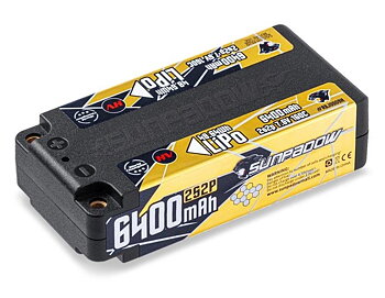 SUNPADOW Li-Po Batteri 2S 7,6V 6400mAh 160C HV Shorty