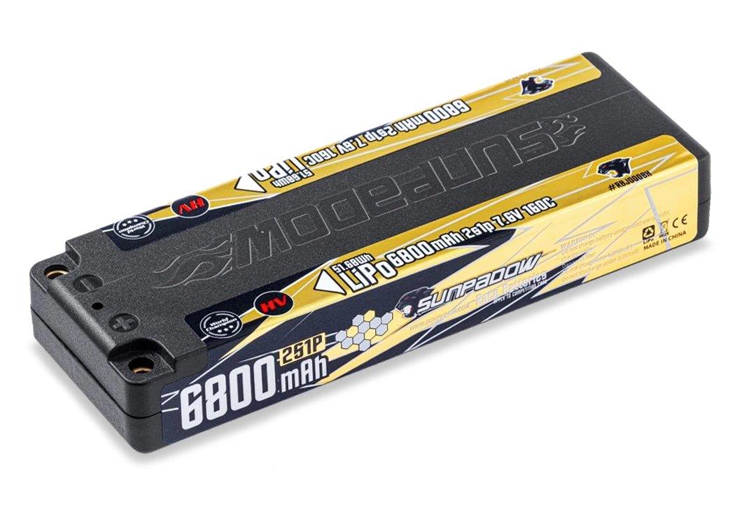 SUNPADOW Li-Po Batteri 2S 7,6V 6800mAh 160C HV Stick ULCG