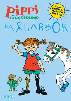 Pippi Långstrump målarbok med klistermärken