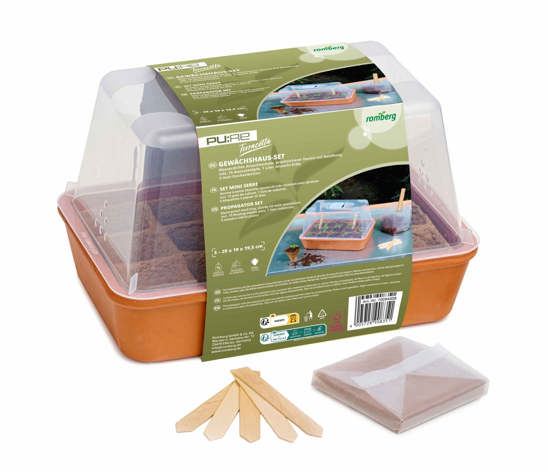 Minidrivhus PU:RE - Terrakotta Set S - Romberg - 7