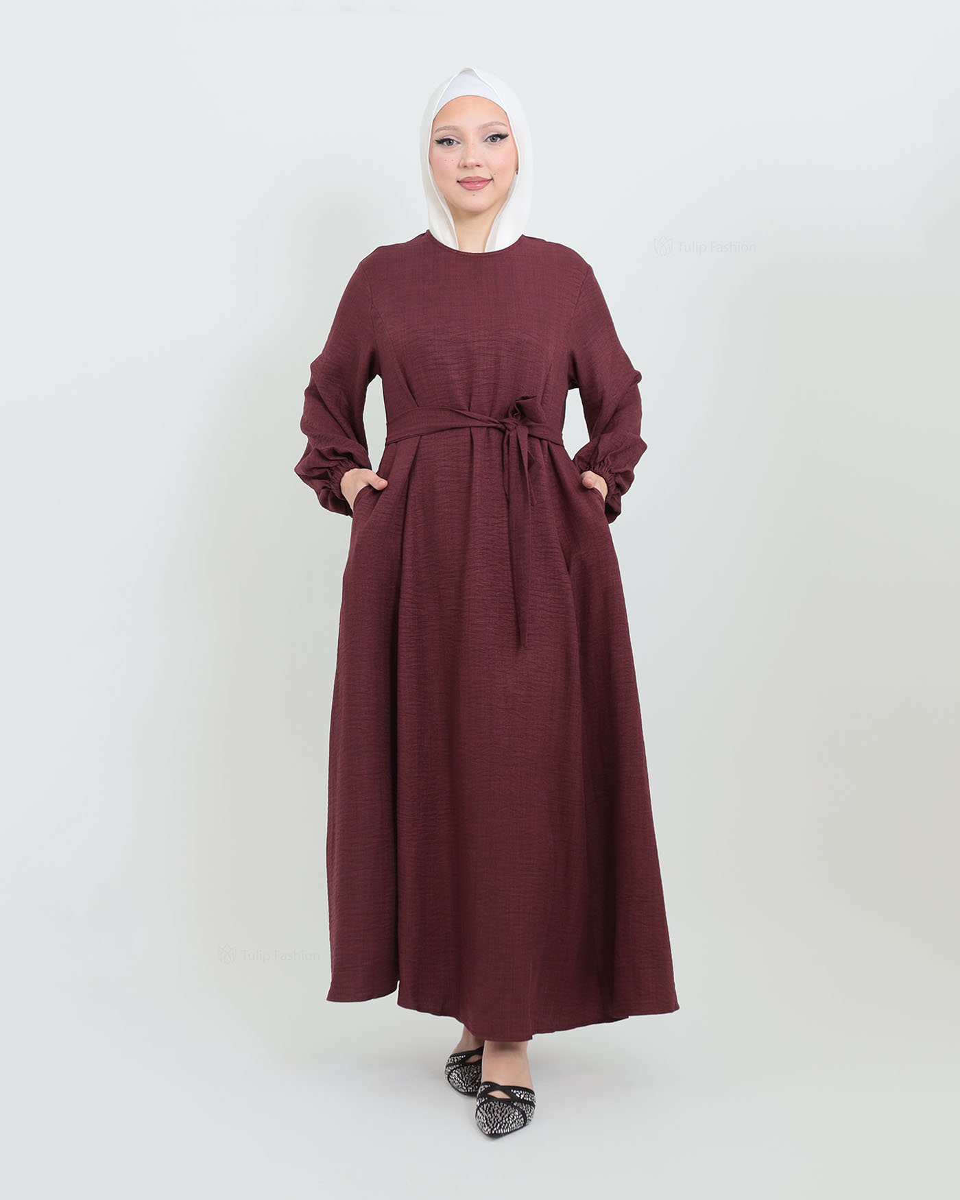 Maxi dress - Maroon - 4