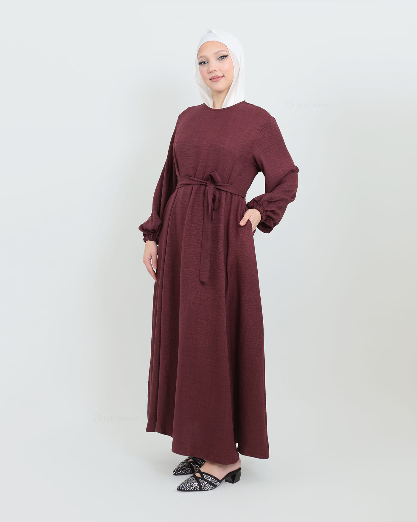 Maxi dress - Maroon - 2