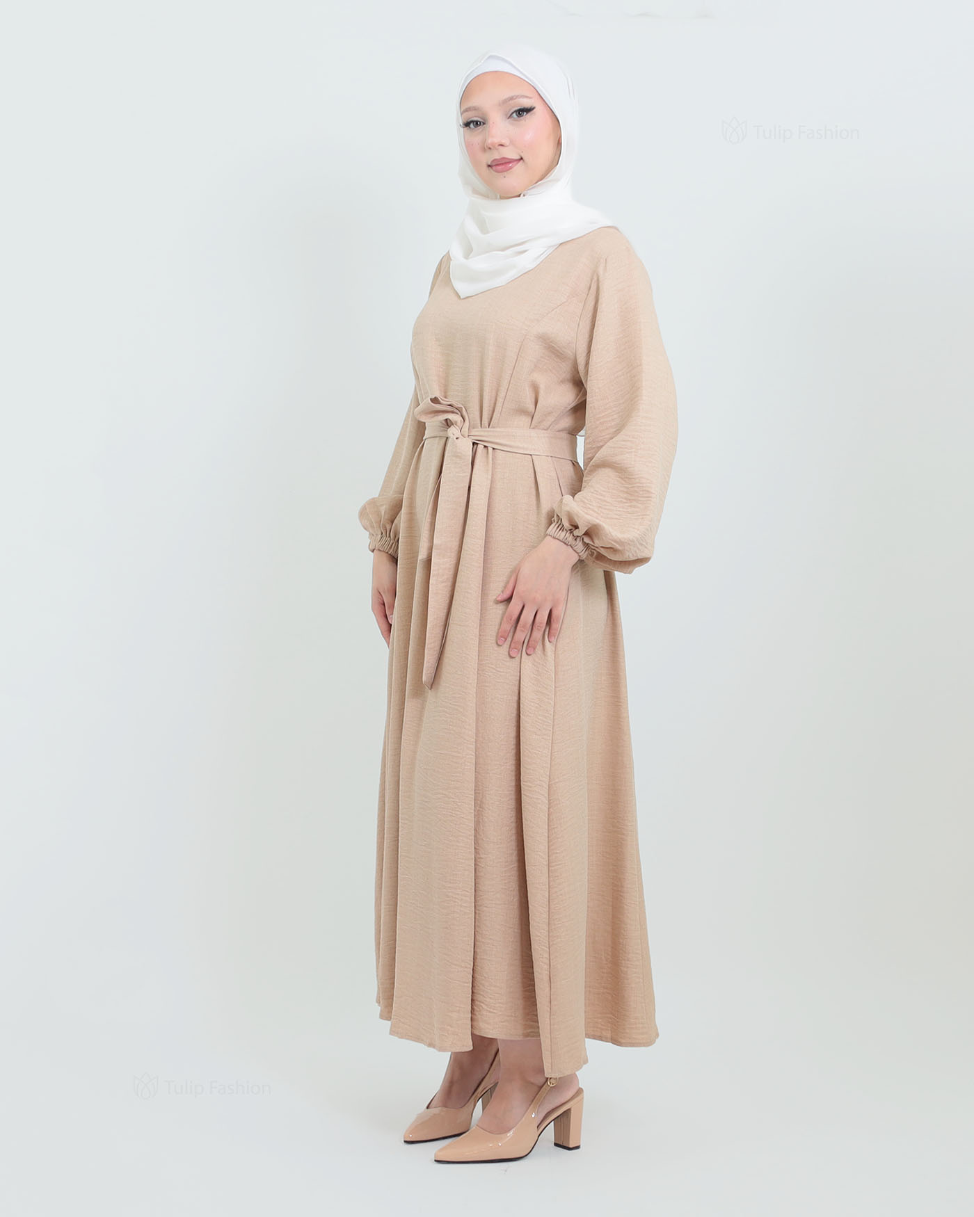 Maxi dress - Beige - 2