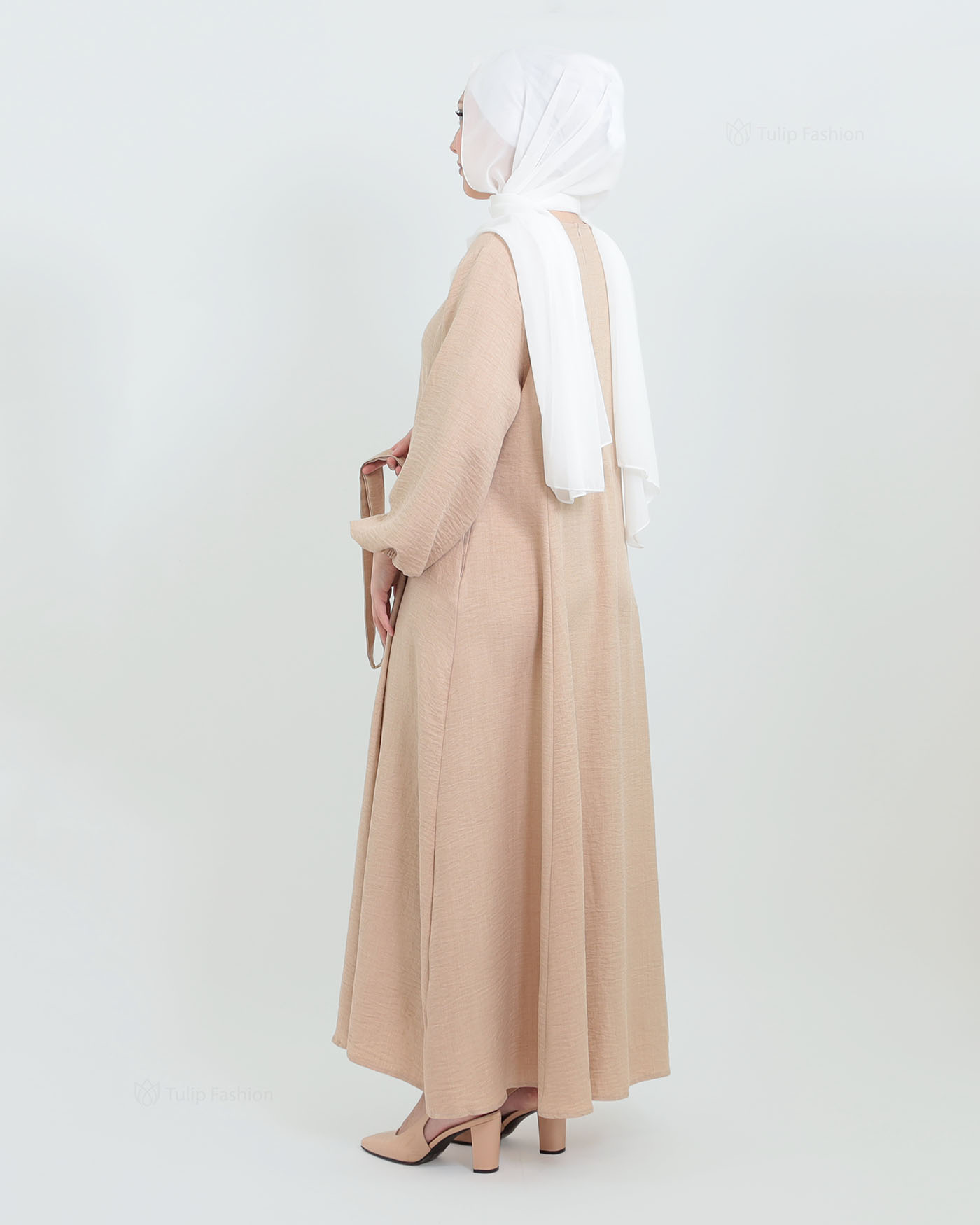 Maxi dress - Beige - 4