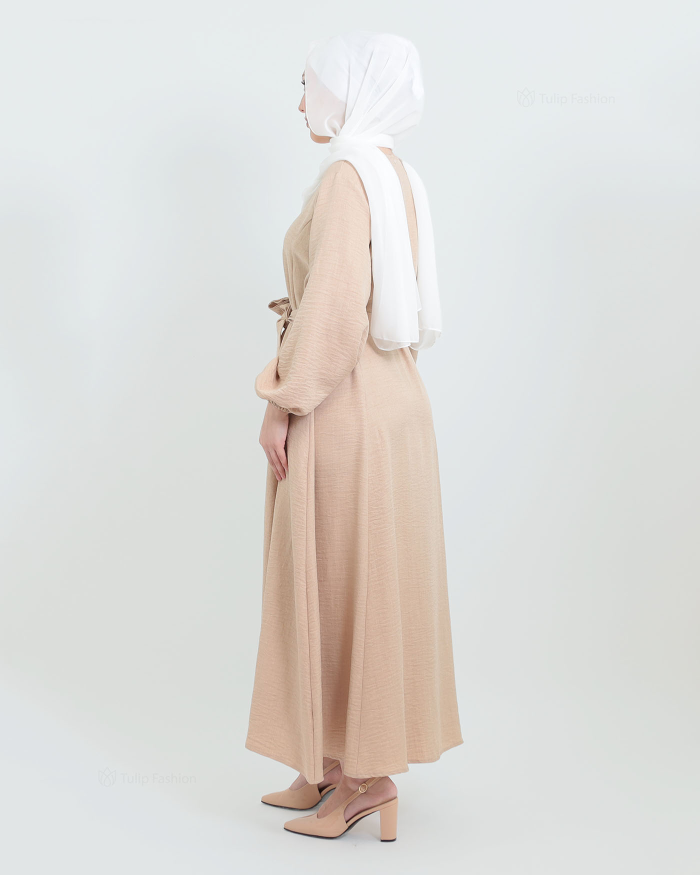 Maxi dress - Beige - 3