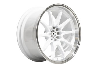 59°North Wheels D-012 9,5x18" ET15 5x114,3/5x120  Gloss white/polished lip