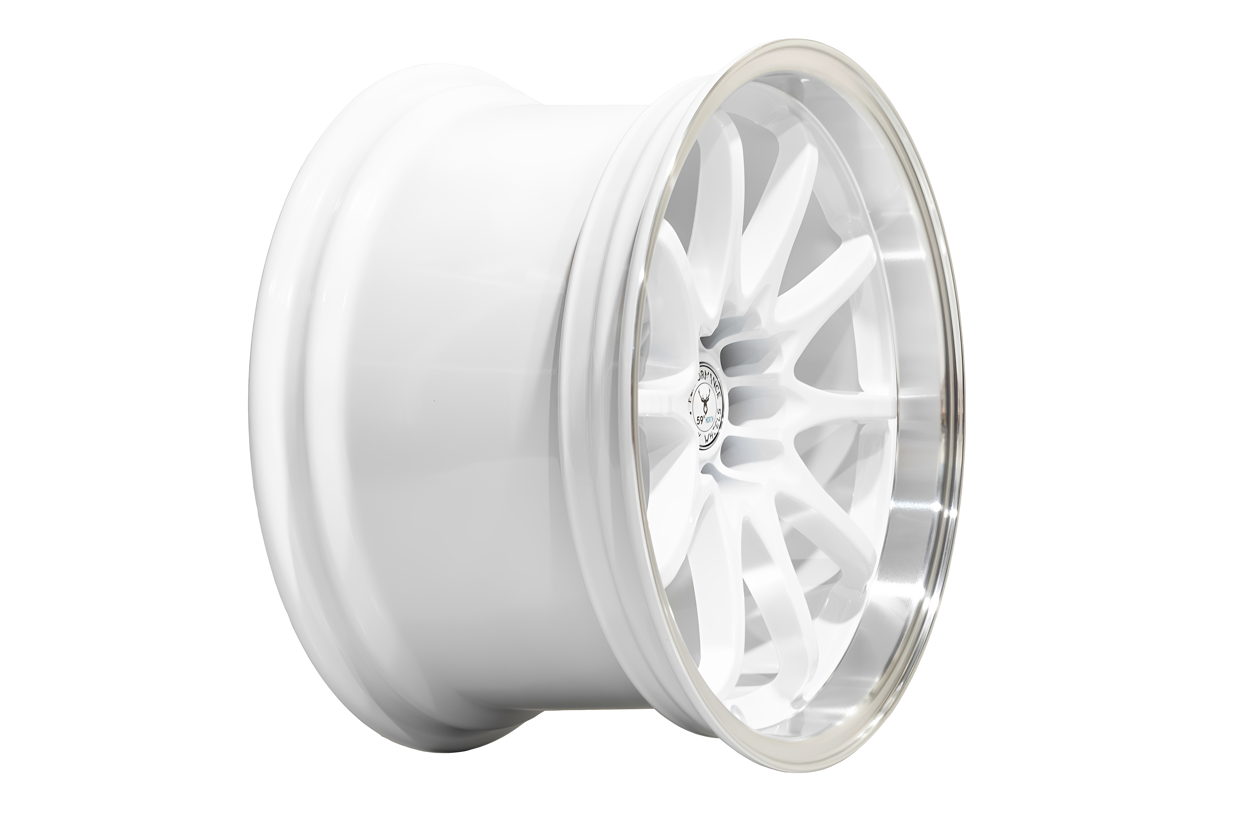 59°North Wheels D-012 10,5x18" ET15 5x114,3/5x120  Gloss white/polished lip - 4