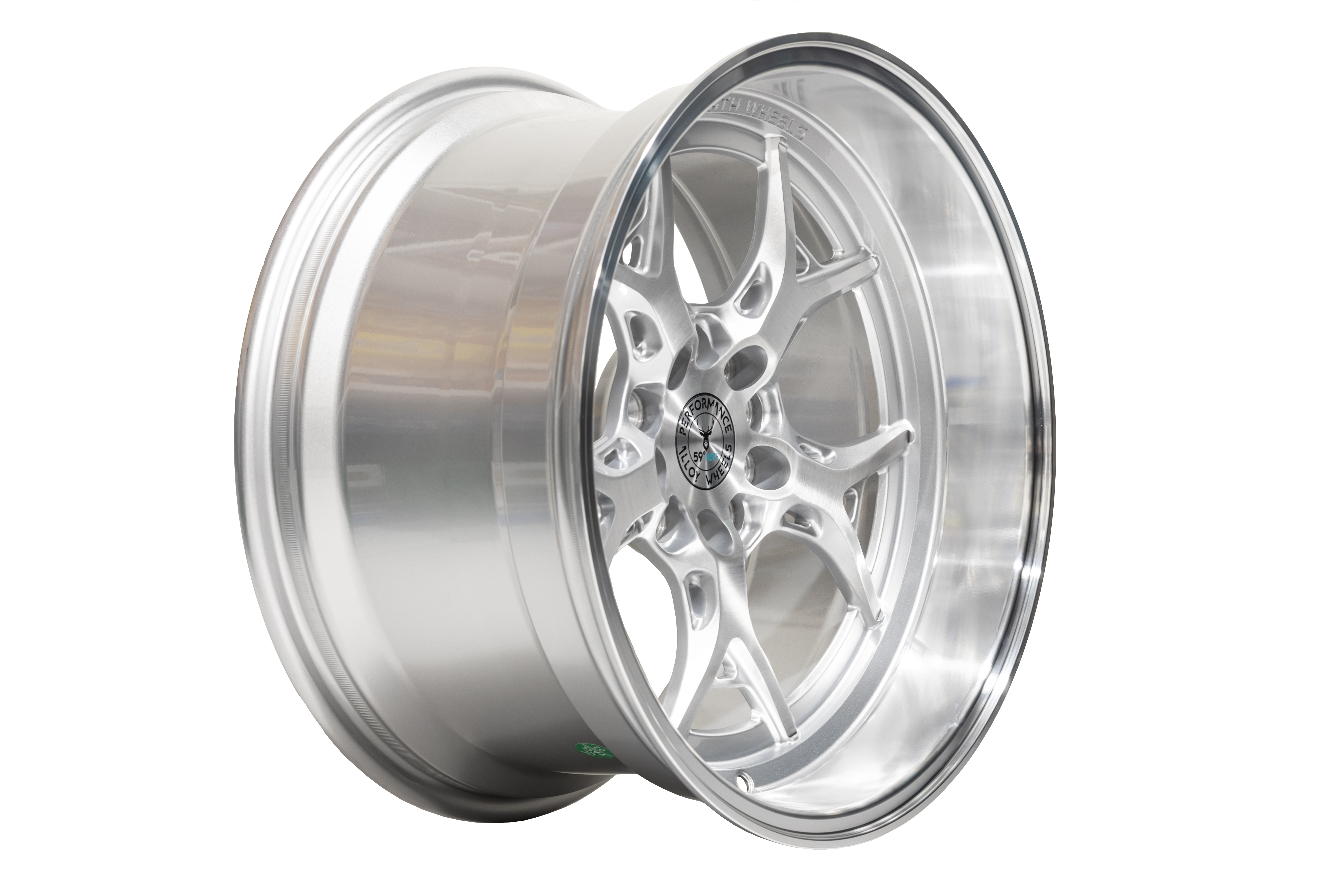 59°North Wheels D-014 9,75x18" ET -5 5x114,3/5x120 borstad silver/polerad läpp - 2