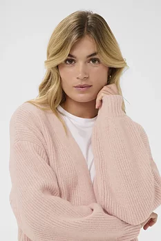 Saint Tropez Ottoline Open Cardigan Pearl Blush Melange
