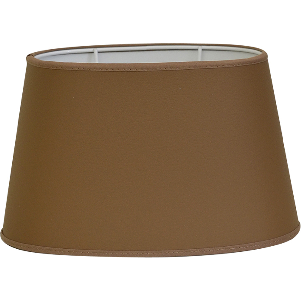 Lampskärm Leather Brown - oval
