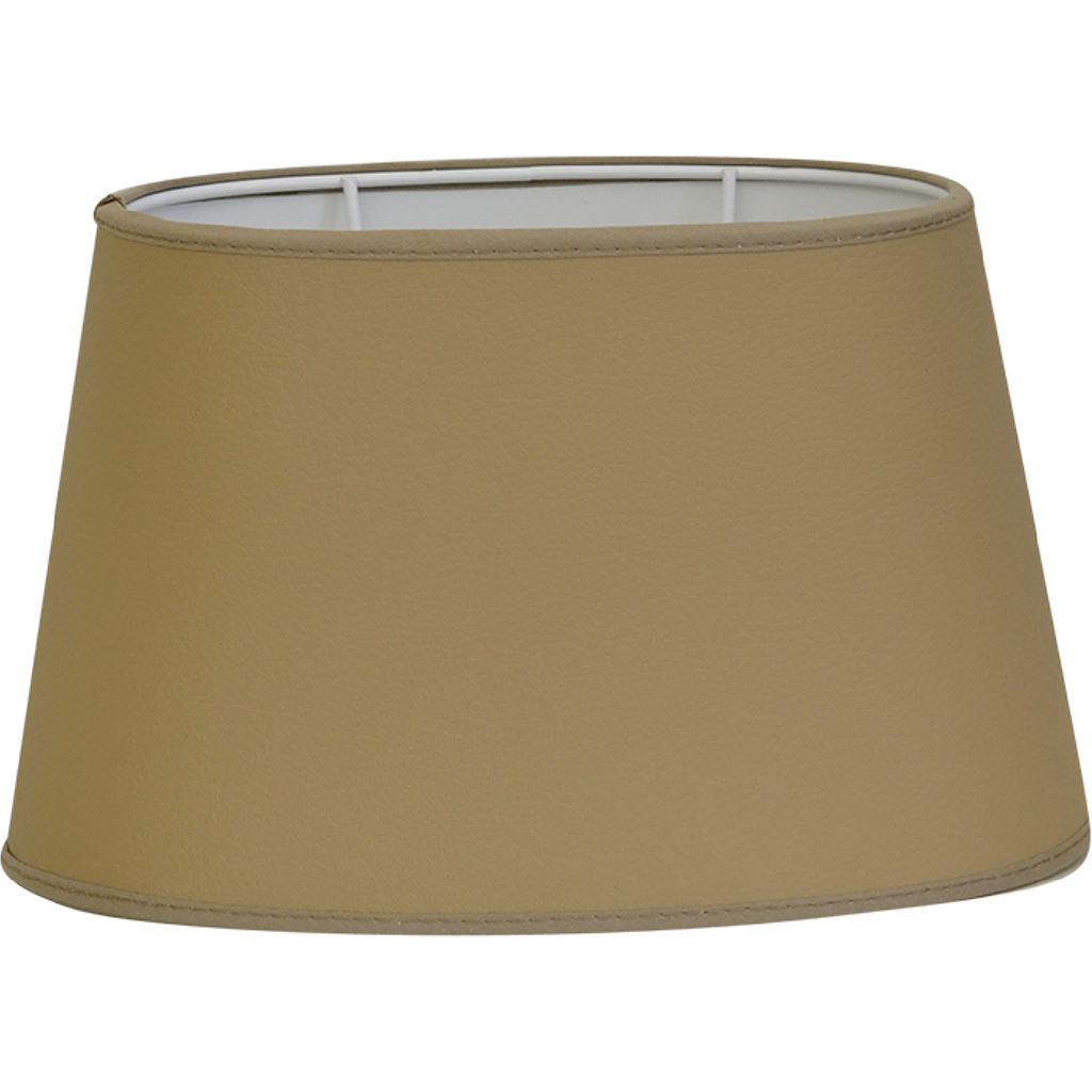 Lampskärm Leather Sand - oval