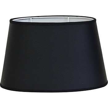 Lampskärm Leather Black - oval