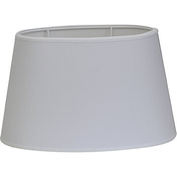 Lampskärm Leather White - oval