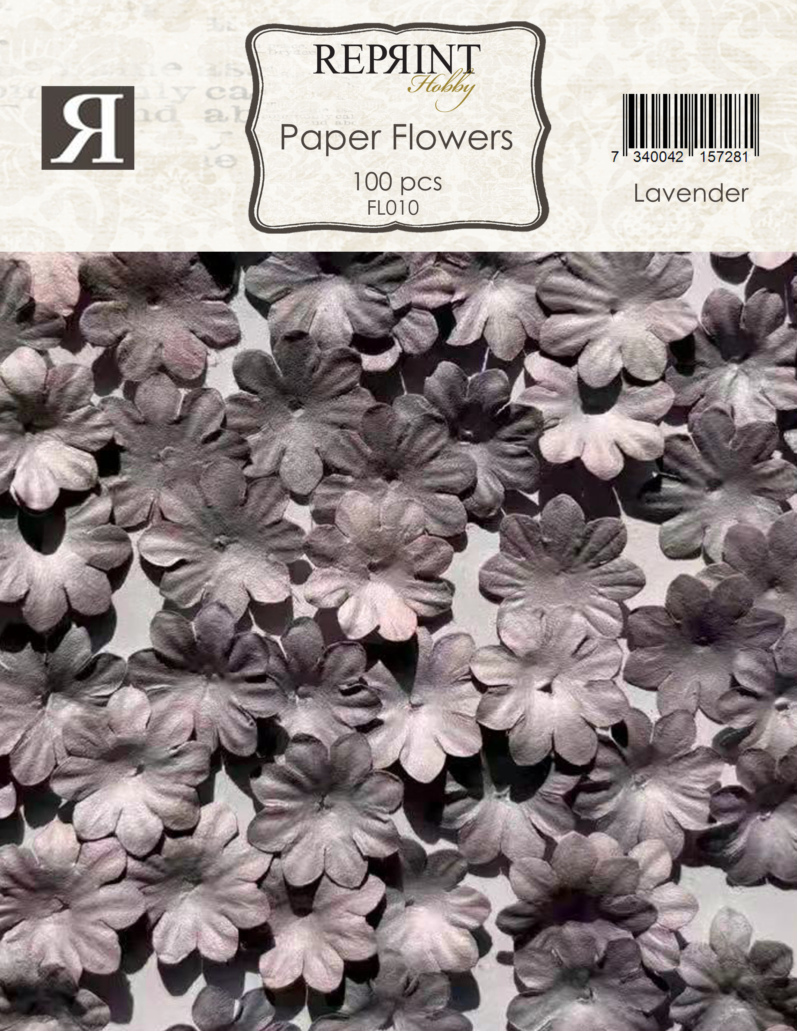 Mini Pappersblommor  20 mm 100 st Lavender