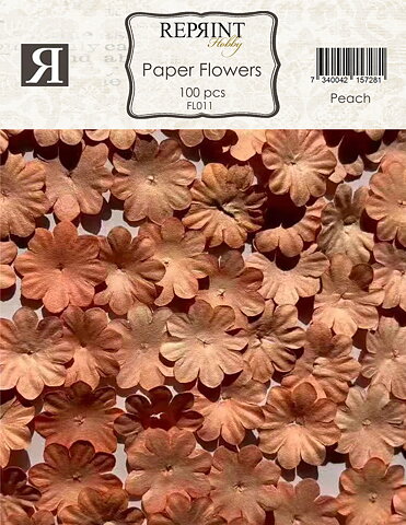 Mini Pappersblommor  20 mm 100 st Peach
