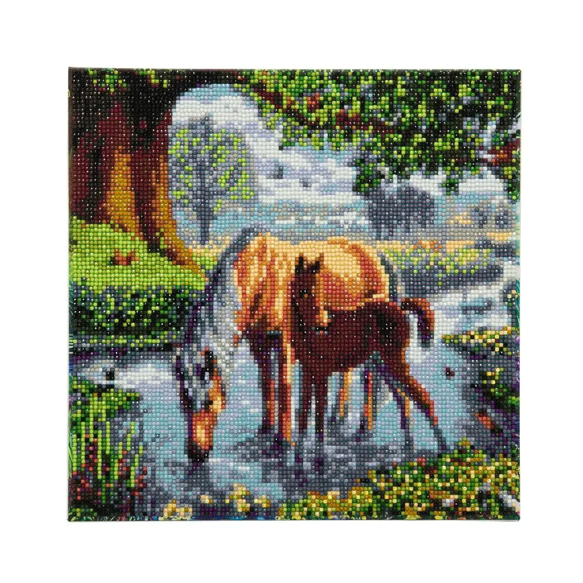 Crystal Art Kits Canvas 30x30cm Fell Ponies