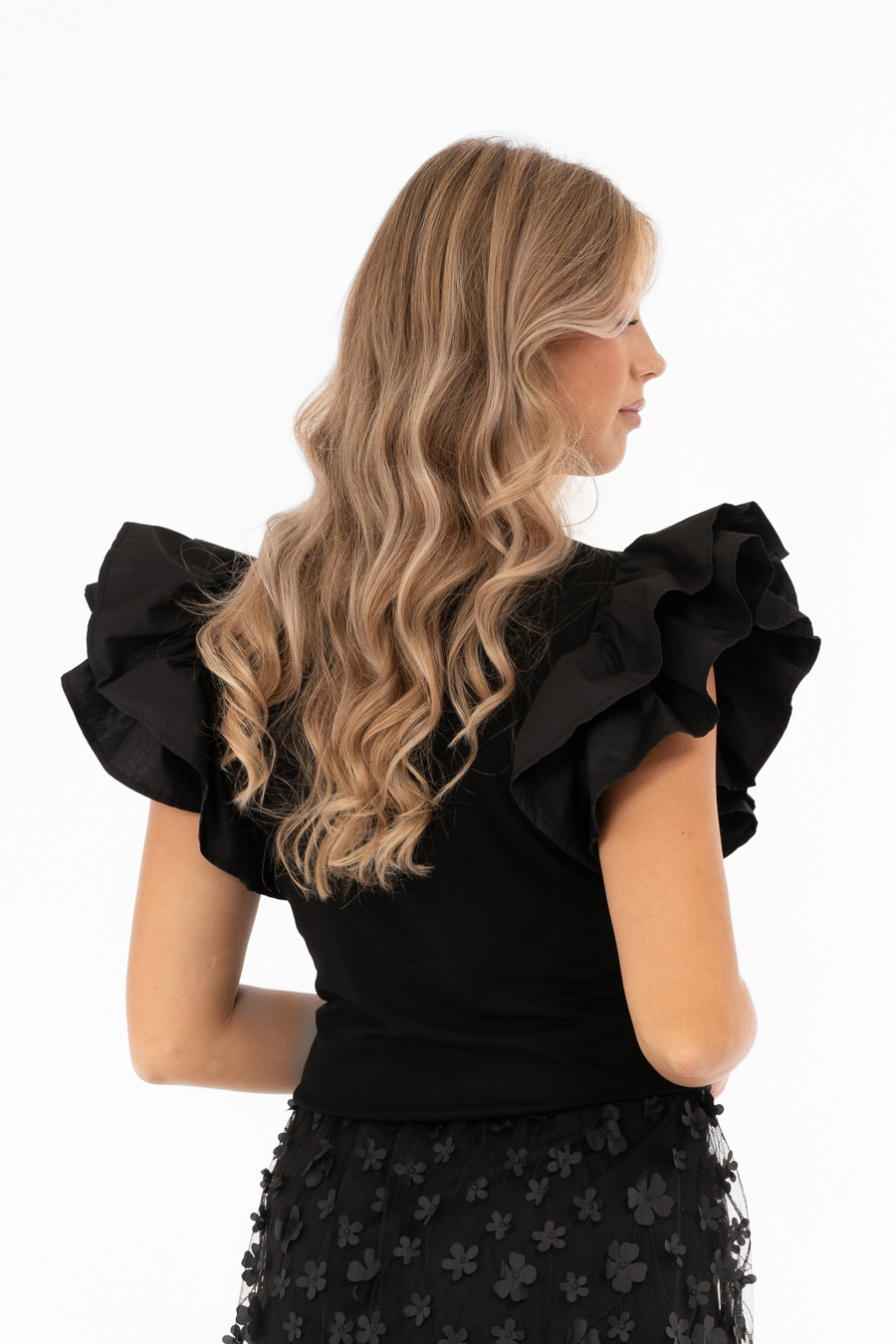 Lois Top, Black  - Capri Collection - 3