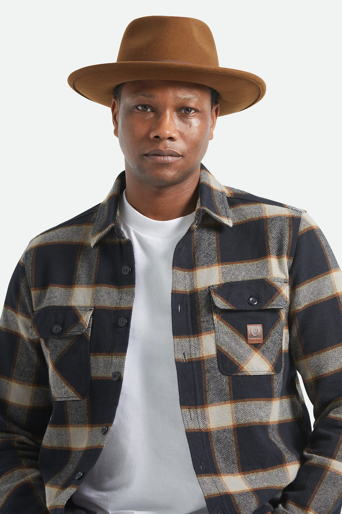 Brixton swindle convertabrim fedora coffee light brown - 2