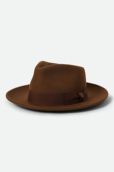 Brixton swindle convertabrim fedora coffee light brown
