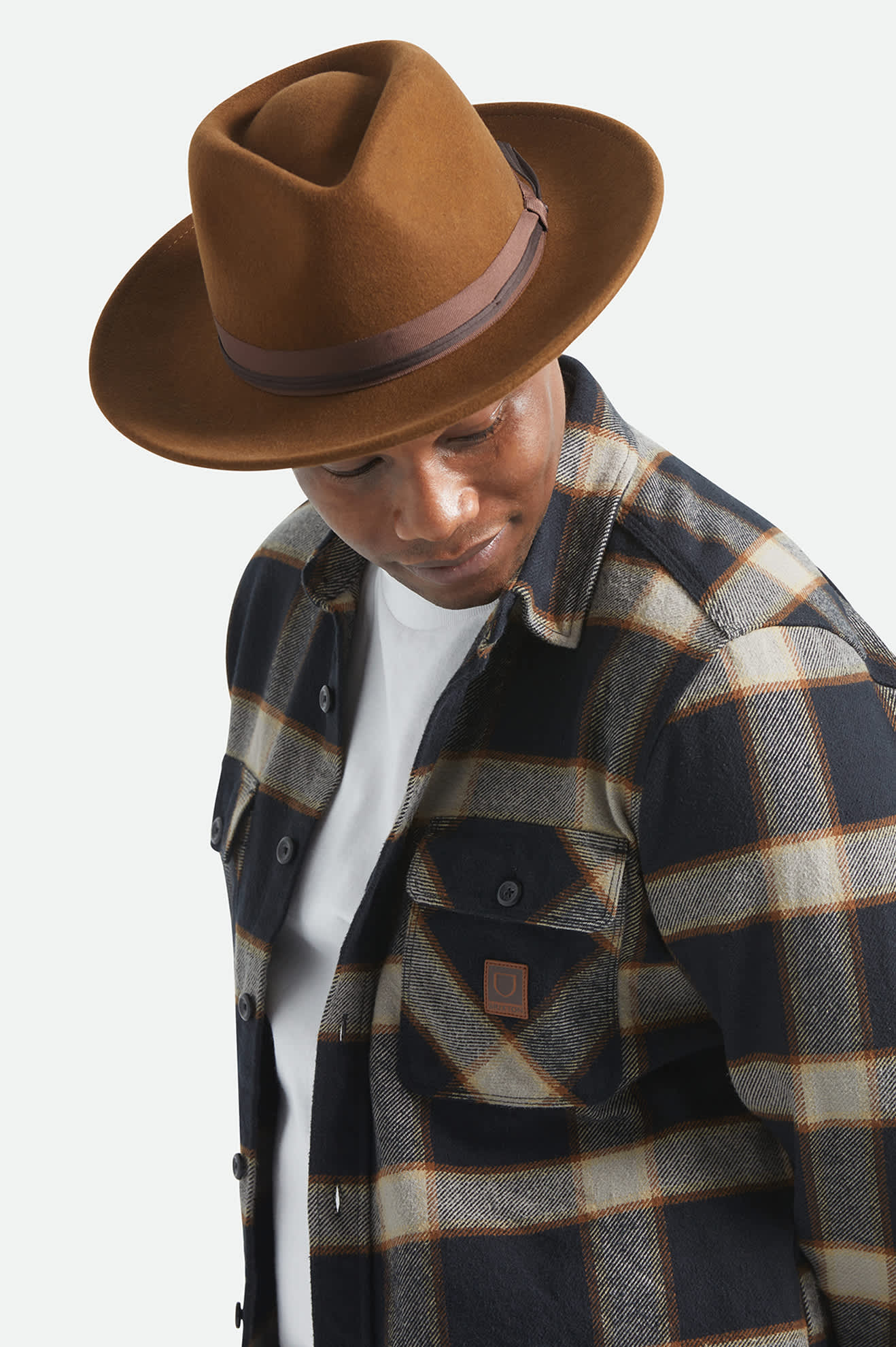 Brixton swindle convertabrim fedora coffee light brown - 4