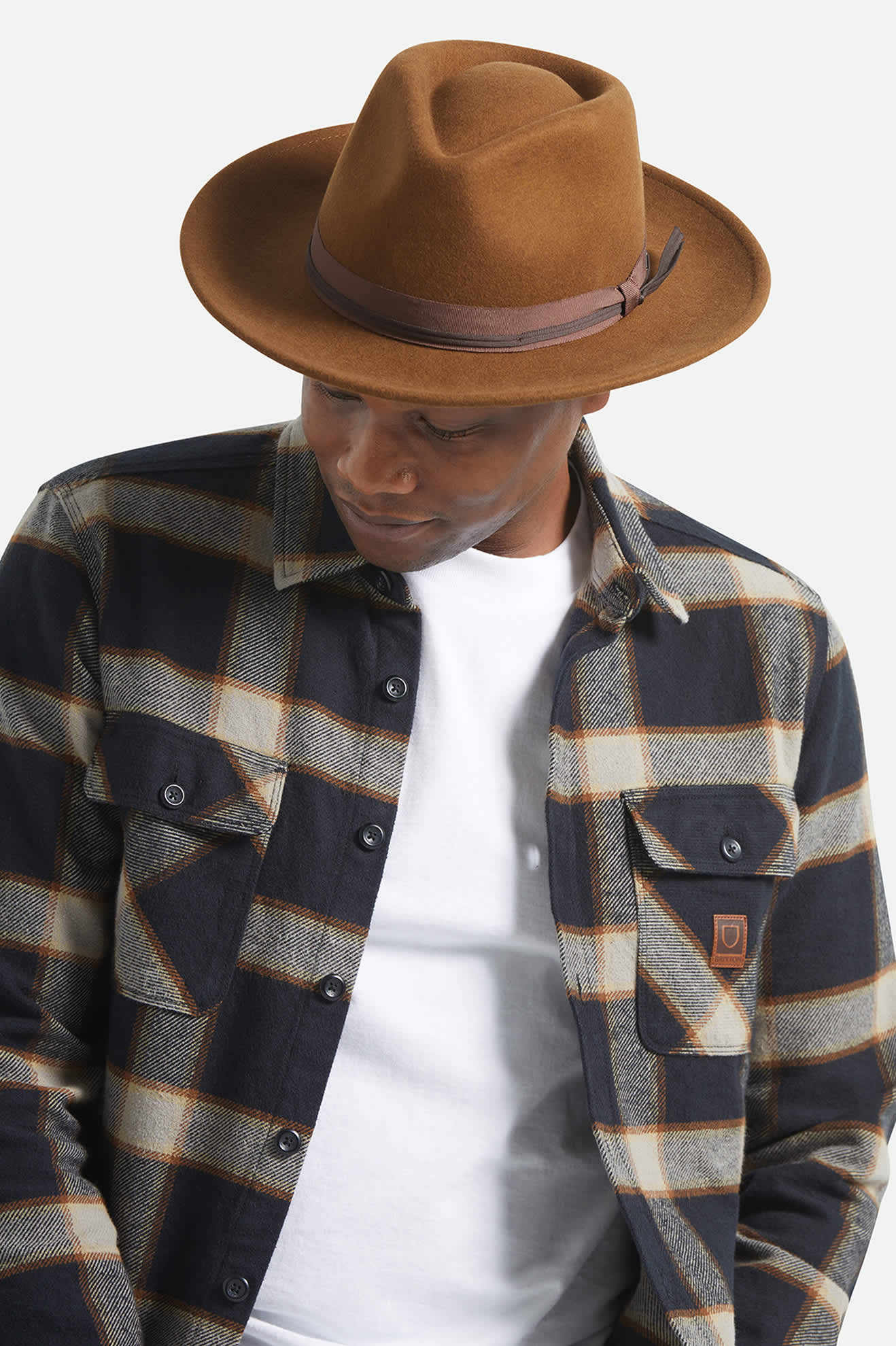 Brixton swindle convertabrim fedora coffee light brown - 3