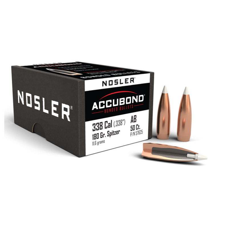 Nosler 338 Caliber 180gr AccuBond (50ct)