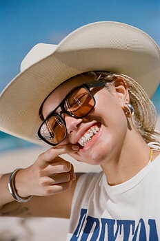 Laredo cowboyhatt bone stråhatt