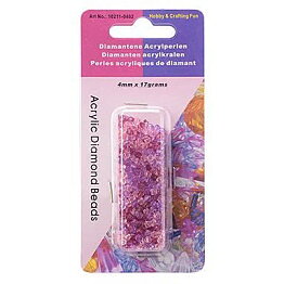 Hobby & Crafting fun - Acrylic Diamond Beads - Rosa