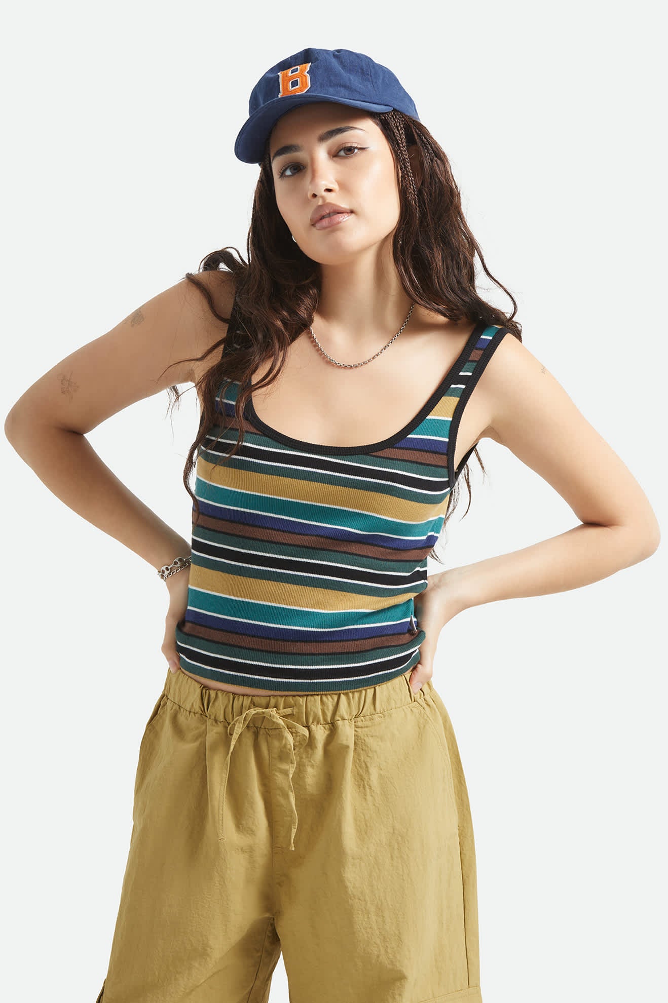 Ringer tank top multi retro stripe - 2