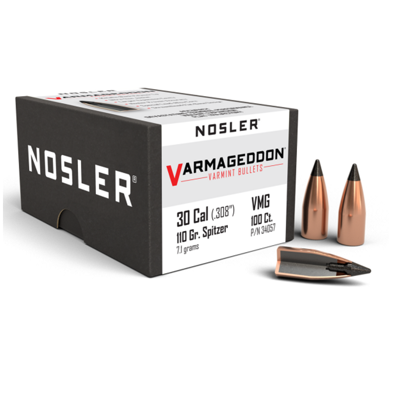 Nosler 30 Caliber 110gr Varmageddon FB Tipped (100ct)