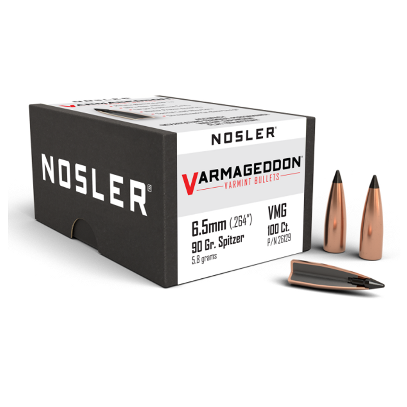 Nosler 6.5mm 90gr FB Tipped Varmageddon (100ct)