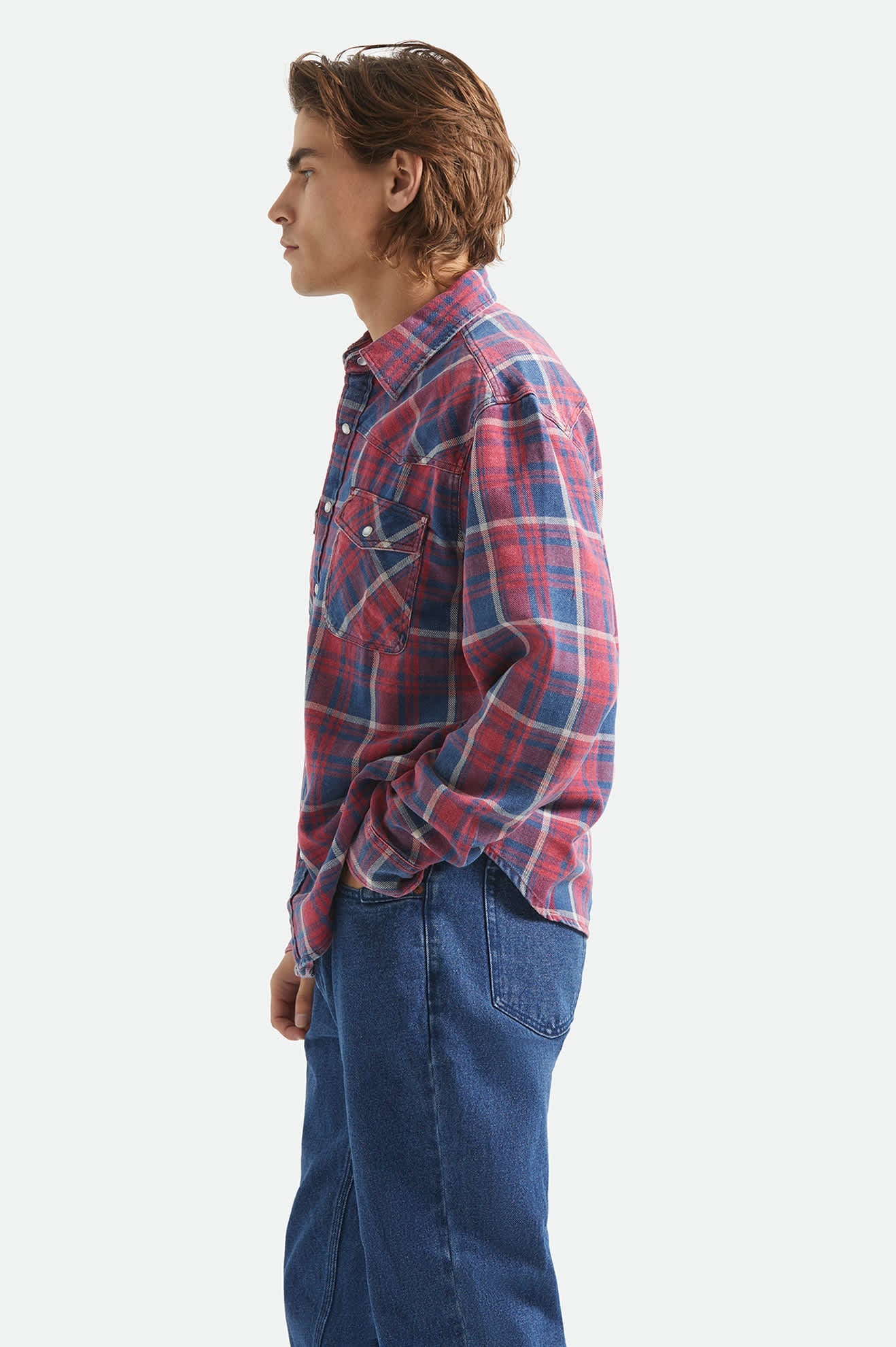  Waylon lightweight overshirt denim plaid - 3