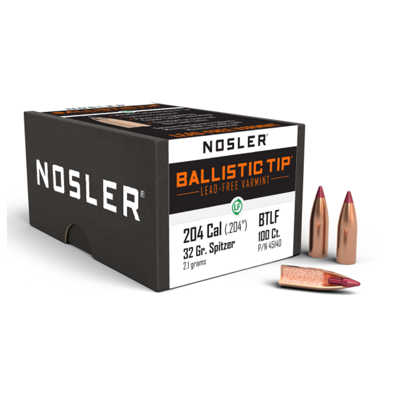 Nosler 204 Caliber 32gr Ballistic Tip Lead Free (100ct)