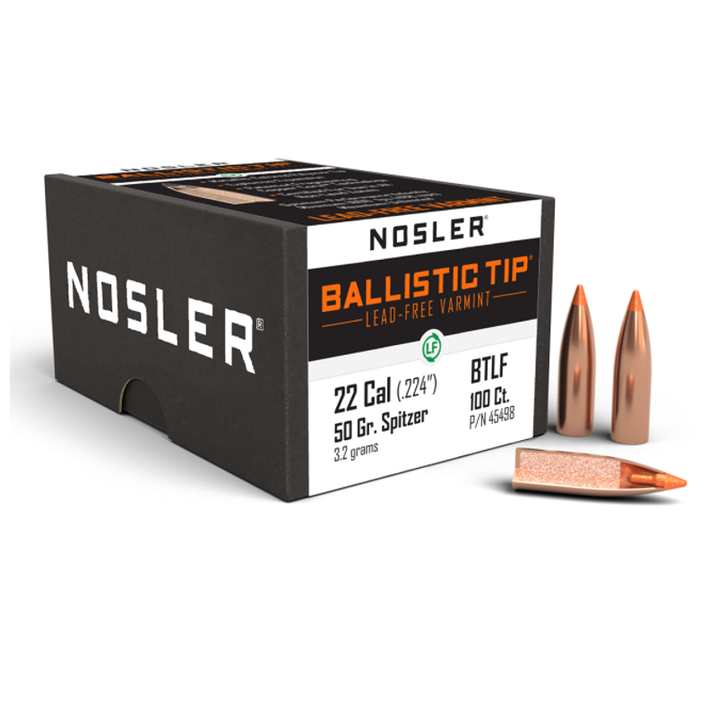 Nosler 22 Caliber 50gr Ballistic Tip Lead Free (100ct)