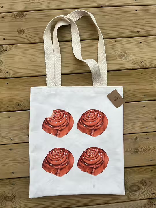 Tote bag Four Cinnamon buns