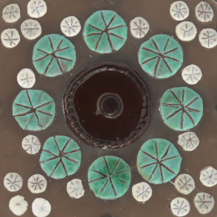アンニカ・キールマン  花の陶板  正方形  16cm  1960年代