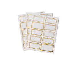 Burk-etiketter i vinyl Gold Floral
