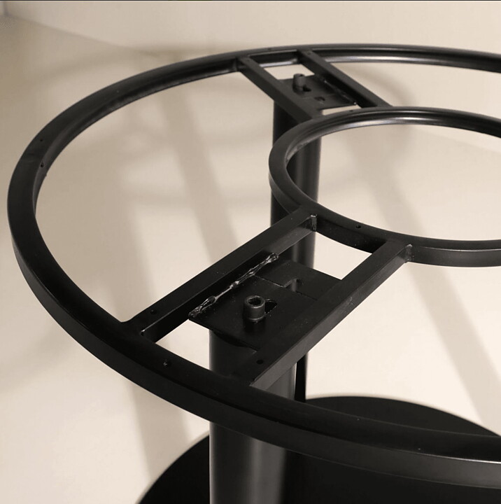 Bordsstativ Flat Rund Massiv svart Ø 83 cm