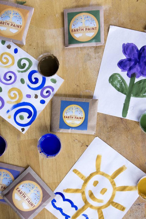 Natural Earth Paint -  vattenlöslig giftfri naturlig färg!  - 5