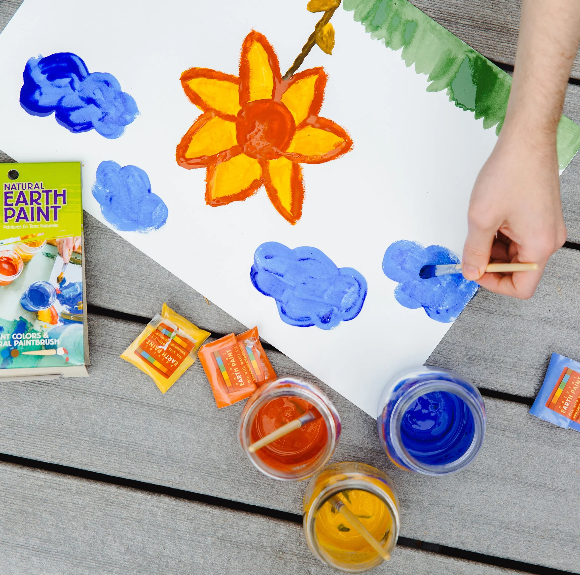 Natural Earth Paint -  vattenlöslig giftfri naturlig färg!  - 8